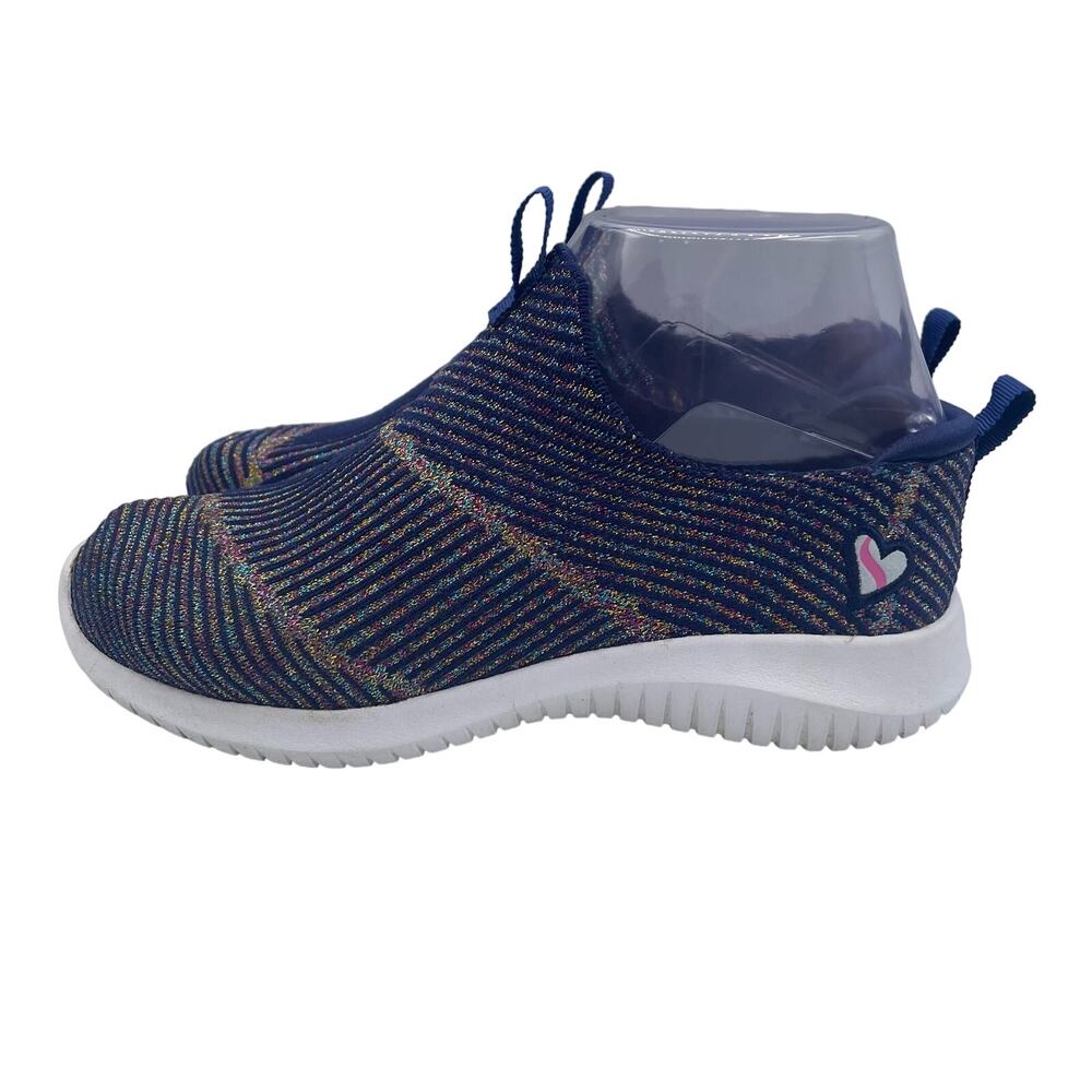 Skechers Sport Ultra Flex Glitz Girls Slip On Shoes Purple Youth Kids 2